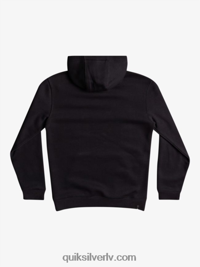 zēni Quiksilver 8-16 liela logotipa flīsa augšdaļa melns 88064R2248