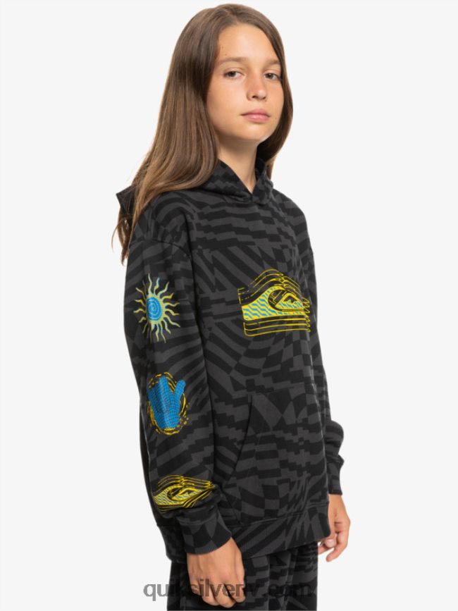 zēni Quiksilver 8-16 reizes radikāli liela kapuce melno radikāļu laiki 231 88064R2052
