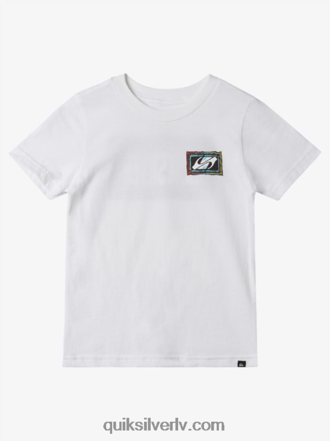 zēni Quiksilver 2-7 atbalsots bīta t-krekls balts 88064R1946