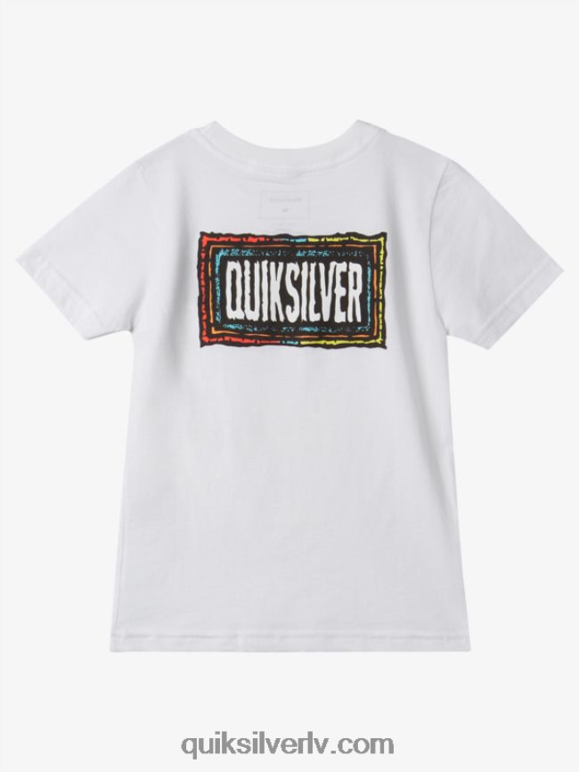 zēni Quiksilver 2-7 atbalsots bīta t-krekls balts 88064R1946