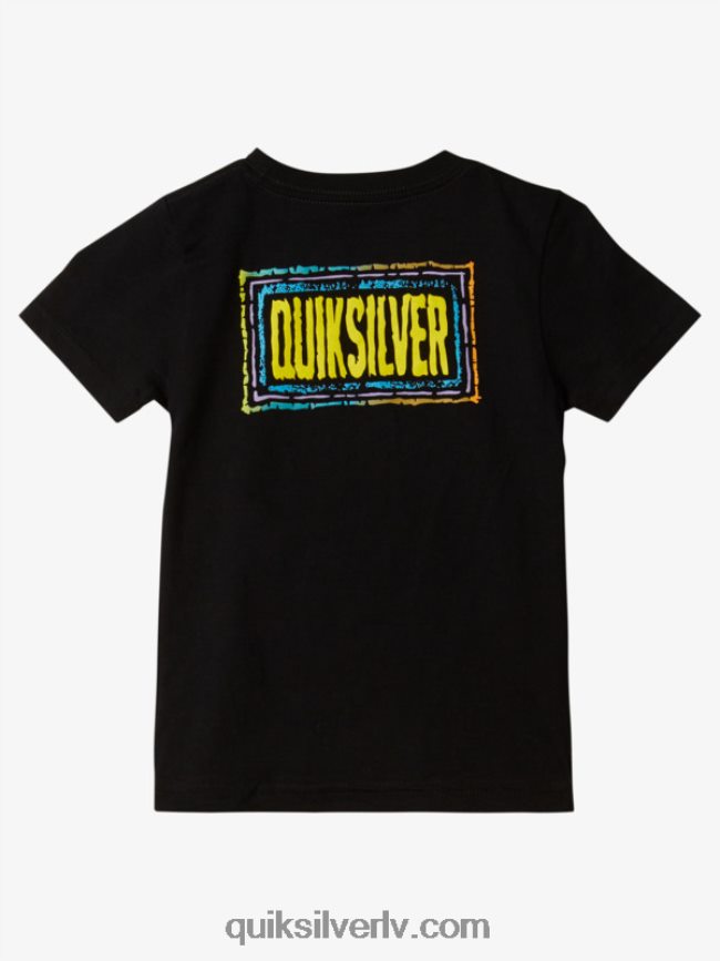 zēni Quiksilver 2-7 atbalsots bīta t-krekls melns 88064R1947