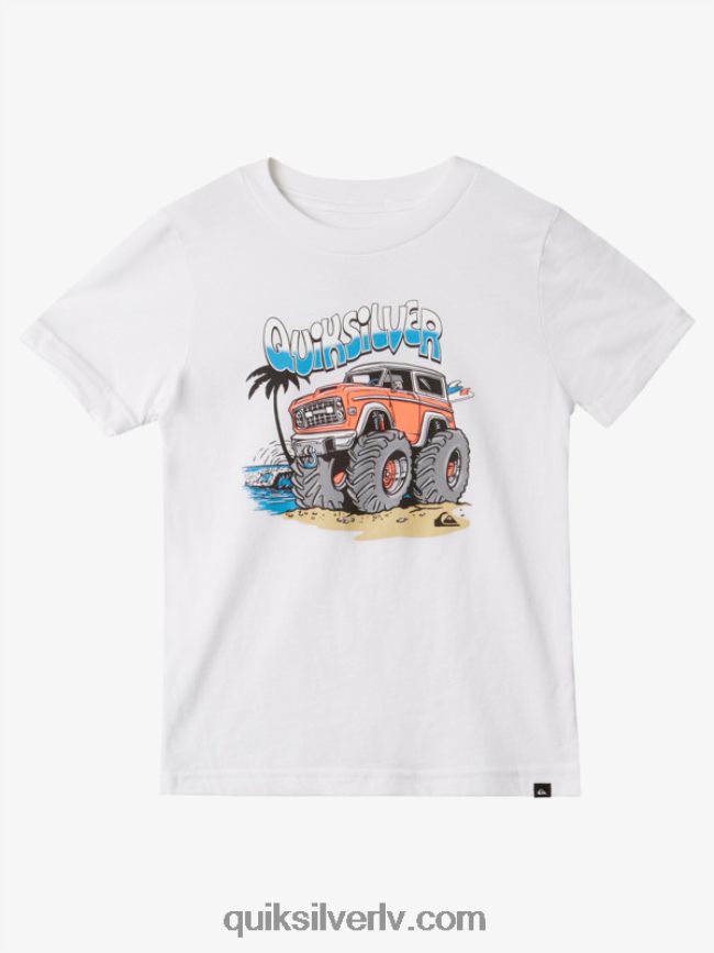 zēni Quiksilver 2-7 dubultā novietots t-krekls balts 88064R1973
