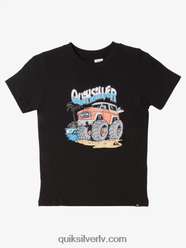 zēni Quiksilver 2-7 dubultā novietots t-krekls melns 88064R1974
