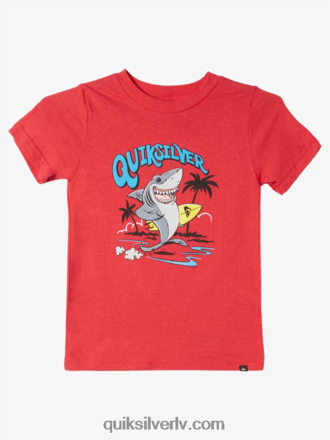 zēni Quiksilver 2-7 izmazgāts t-krekls augsta riska sarkans 88064R1968