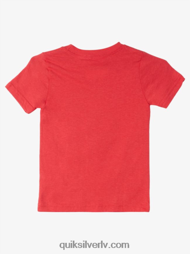zēni Quiksilver 2-7 izmazgāts t-krekls augsta riska sarkans 88064R1968