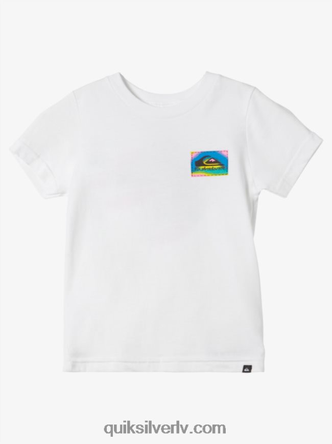 zēni Quiksilver 2-7 krāsu plūsmas t-krekls balts 88064R2094