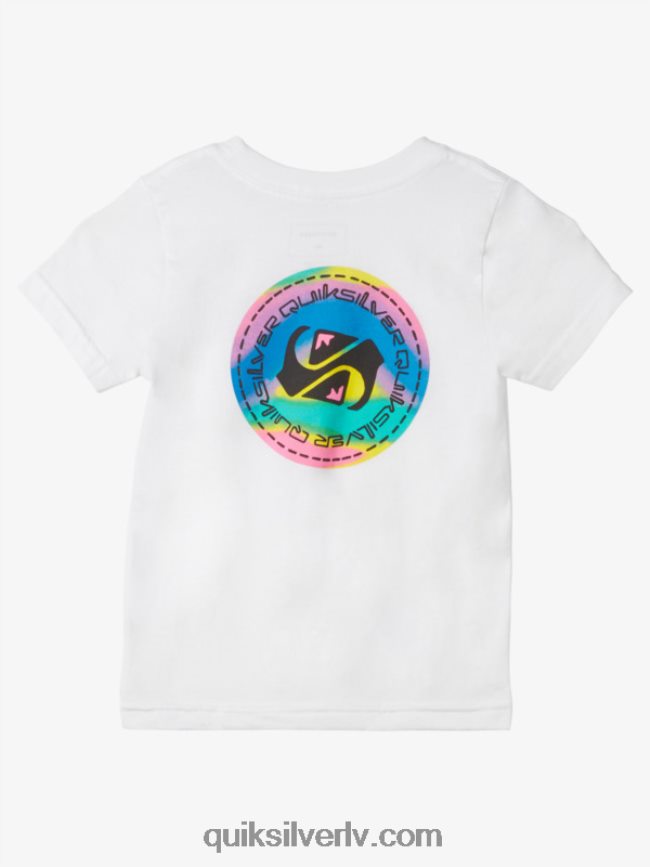 zēni Quiksilver 2-7 krāsu plūsmas t-krekls balts 88064R2094