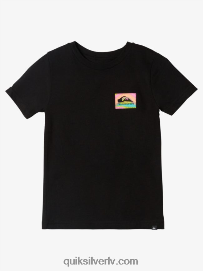 zēni Quiksilver 2-7 krāsu plūsmas t-krekls melns 88064R2095