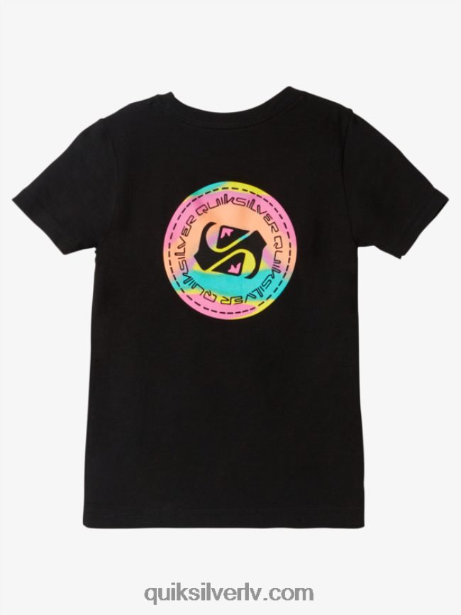 zēni Quiksilver 2-7 krāsu plūsmas t-krekls melns 88064R2095