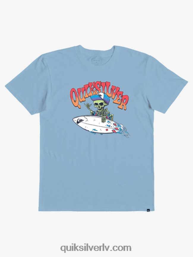 zēni Quiksilver 2-7 piektdienu maiņas t-krekls debesu zils 88064R2233