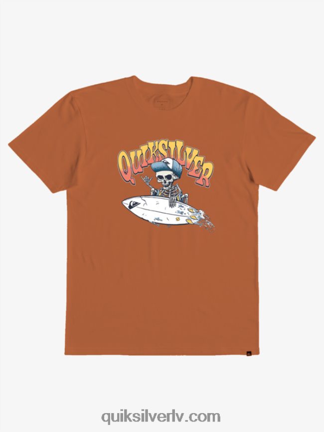 zēni Quiksilver 2-7 piektdienu maiņas t-krekls mekas apelsīns 88064R2232