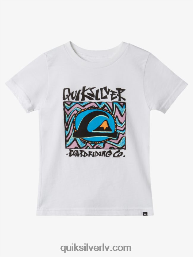 zēni Quiksilver 2-7 pusnakts saules t-krekls balts 88064R1965