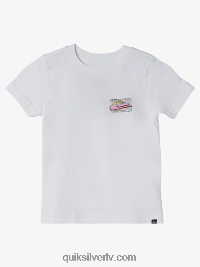 zēni Quiksilver 2-7 retro fade T-krekls balts 88064R2145