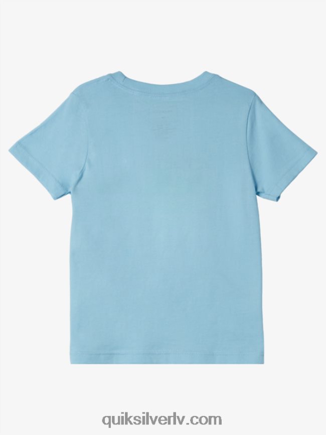 zēni Quiksilver 2-7 sērfošanas draugu t-krekls debesu zils 88064R2160