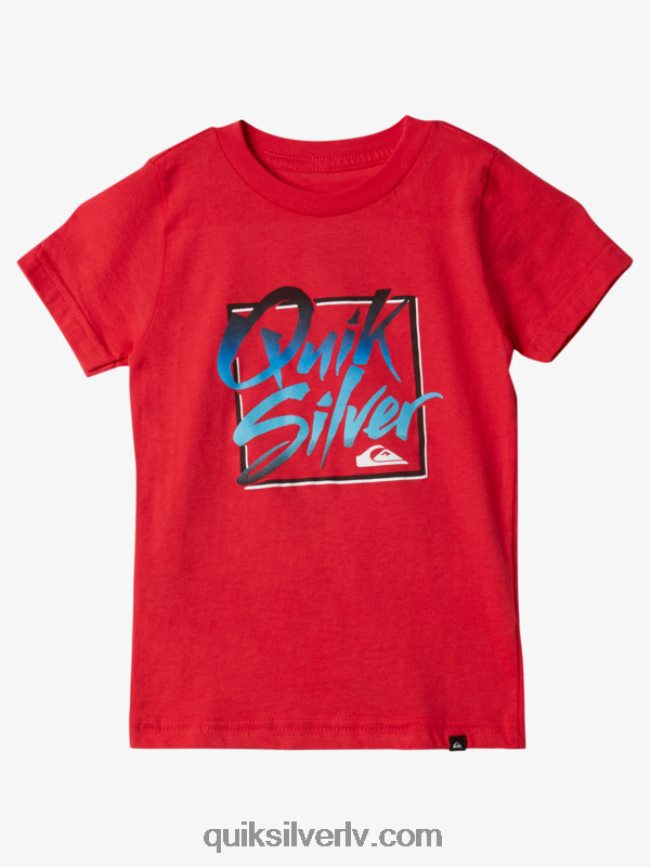 zēni Quiksilver 2-7 vasaras sajūta t-krekls augsta riska sarkans 88064R1976