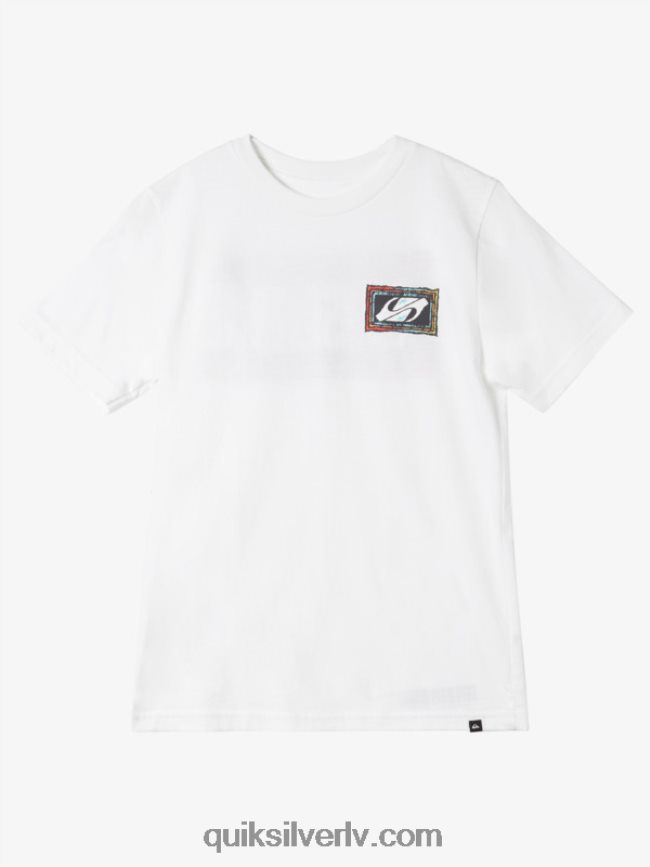 zēni Quiksilver 8-16 atbalsojās bīta t-krekls balts 88064R1980