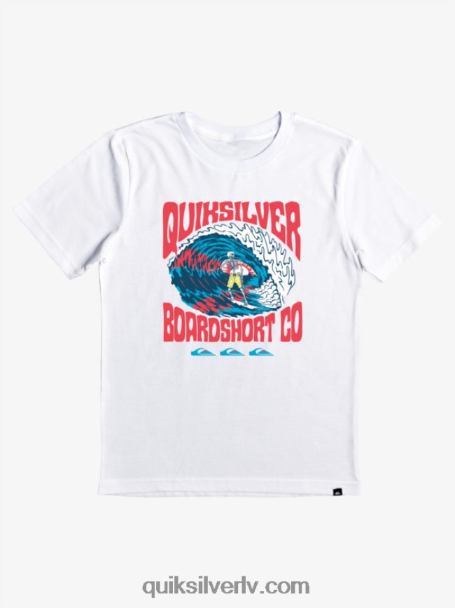 zēni Quiksilver 8-16 augstākas dzīves t-krekls balts 88064R2209