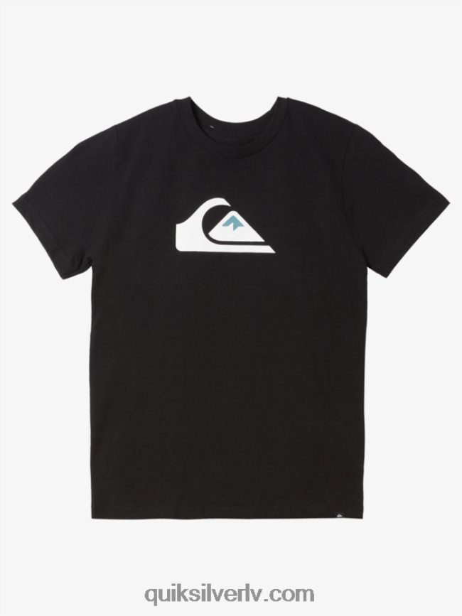 zēni Quiksilver 8-16 comp logo t-krekls melns 88064R1961