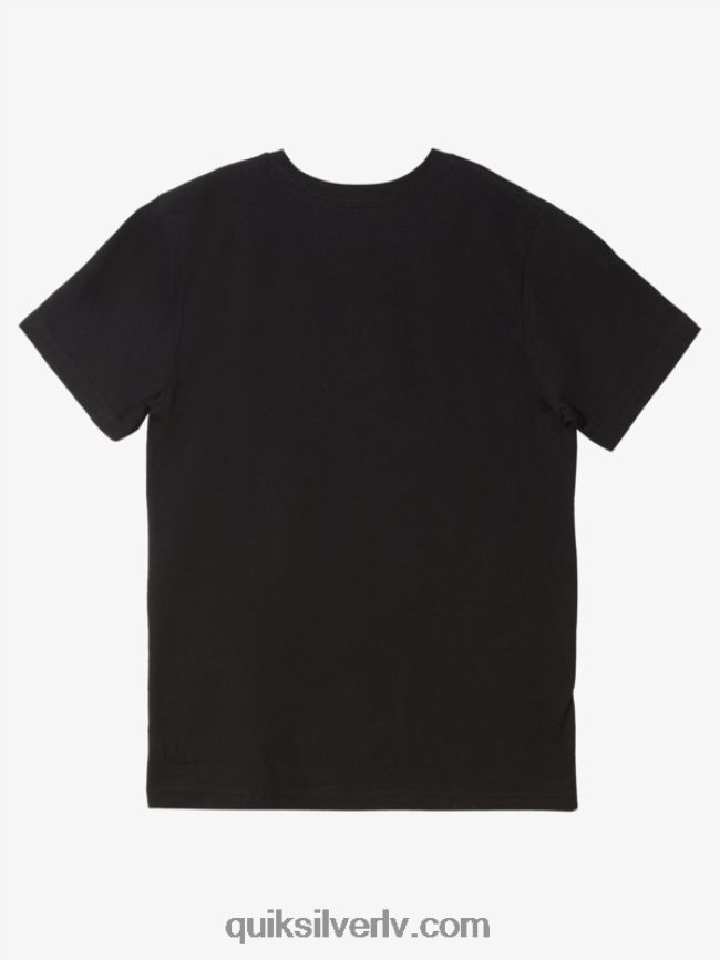 zēni Quiksilver 8-16 comp logo t-krekls melns 88064R1961