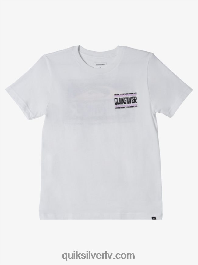 zēni Quiksilver 8-16 izliektu rāmju t-krekls balts 88064R2155