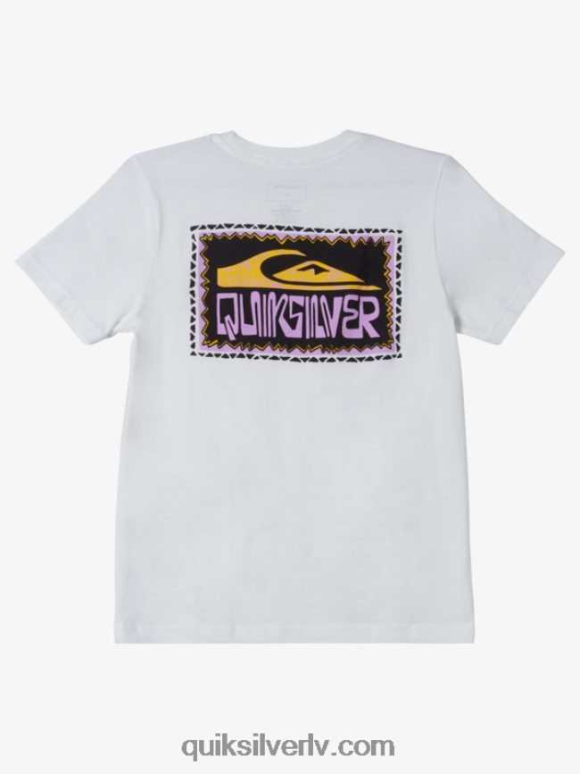 zēni Quiksilver 8-16 izliektu rāmju t-krekls balts 88064R2155