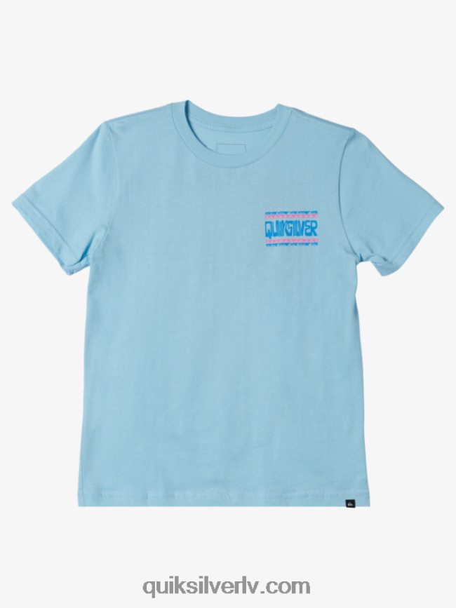 zēni Quiksilver 8-16 izliektu rāmju t-krekls debesu zils 88064R2154