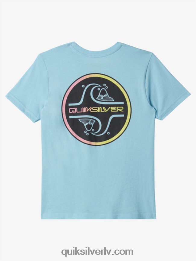 zēni Quiksilver 8-16 kodolu burbuļu T-krekls debesu zils 88064R1955