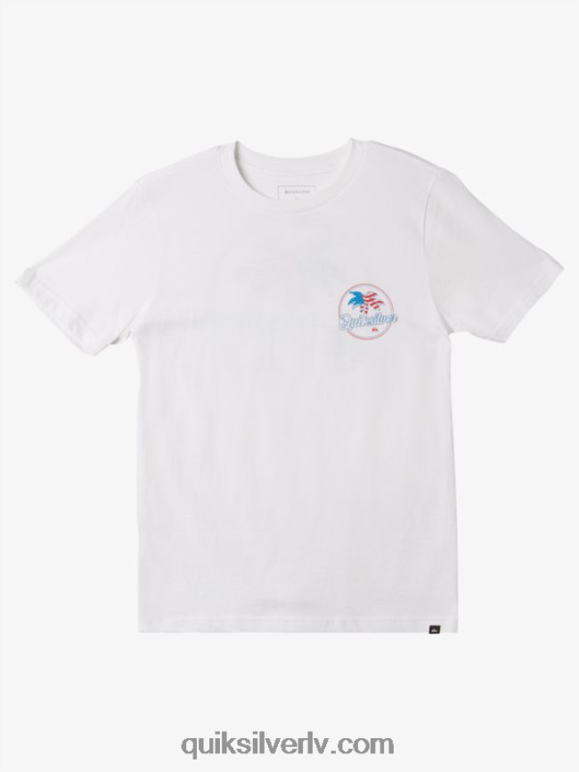 zēni Quiksilver 8-16 palmu vējains t-krekls balts 88064R1956