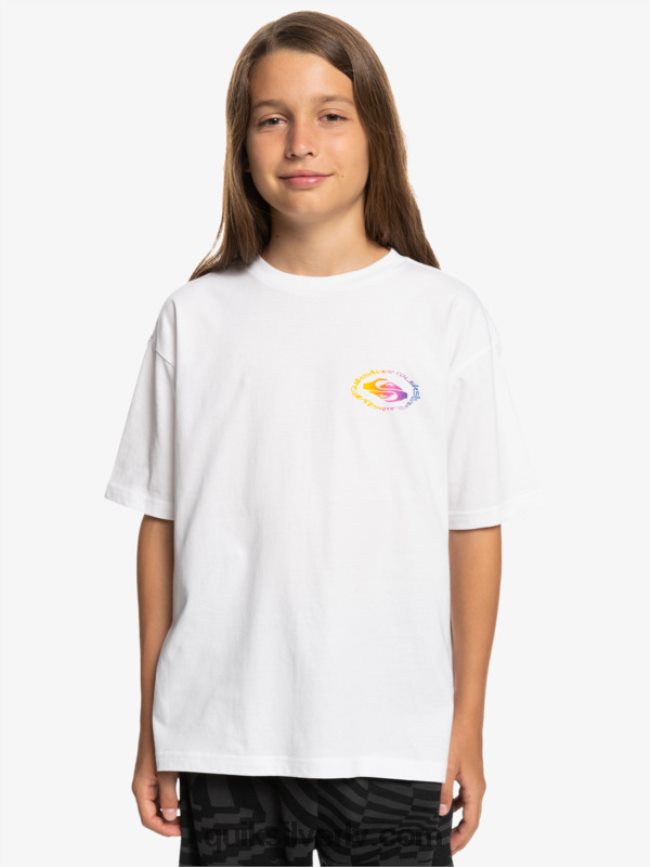 zēni Quiksilver 8-16 radikālā karoga t-krekls balts 88064R1967