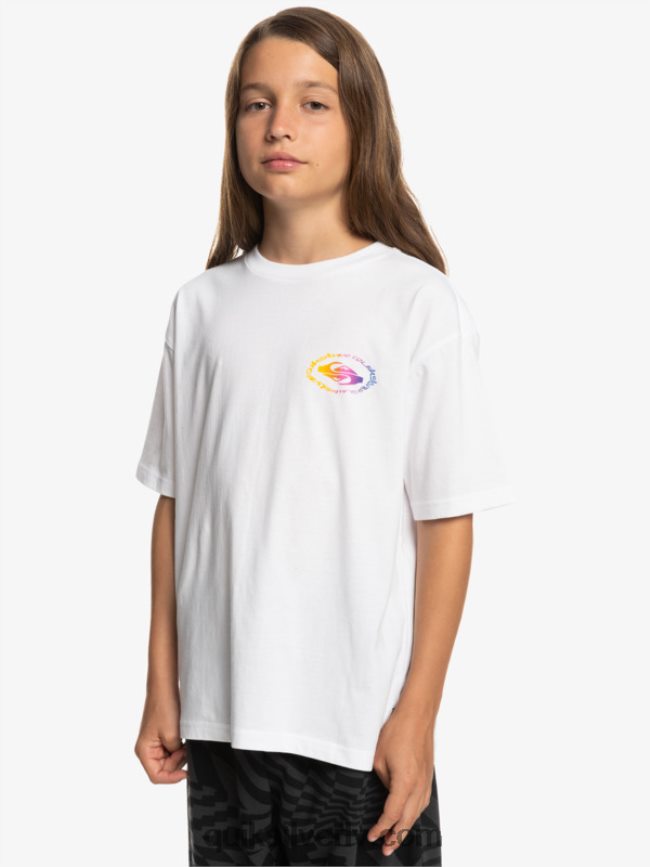 zēni Quiksilver 8-16 radikālā karoga t-krekls balts 88064R1967
