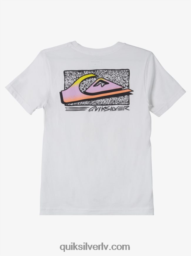 zēni Quiksilver 8-16 retro fade t-krekls balts 88064R2123