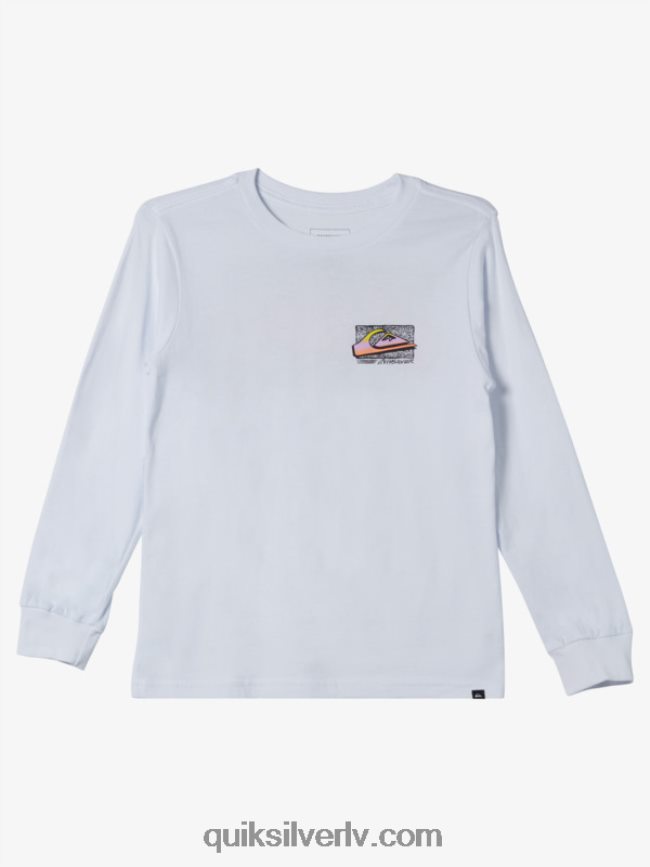 zēni Quiksilver 8-16 retro fade t-krekls balts 88064R2192