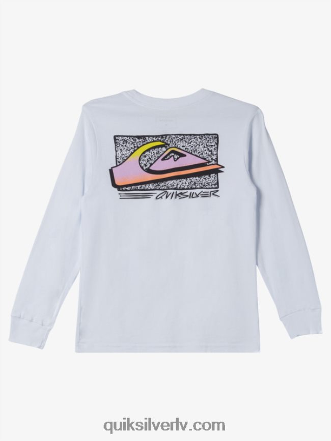 zēni Quiksilver 8-16 retro fade t-krekls balts 88064R2192