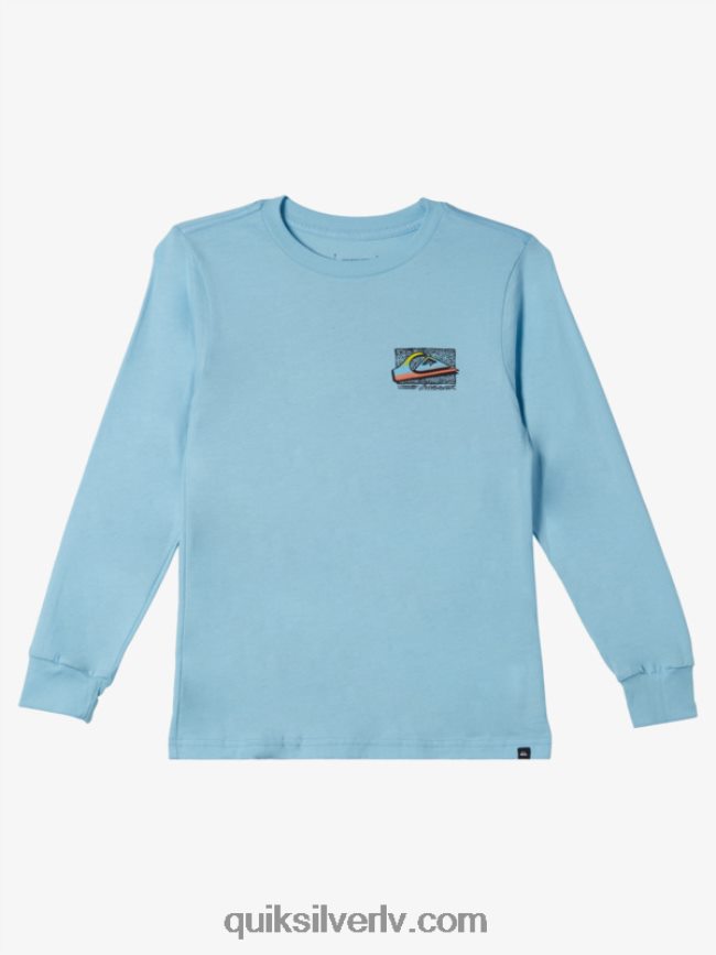 zēni Quiksilver 8-16 retro fade t-krekls debesu zils 88064R2193