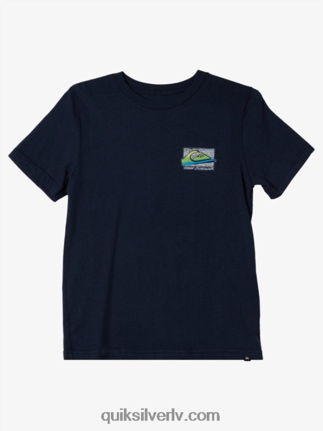 zēni Quiksilver 8-16 retro fade t-krekls jūras žakete 88064R2125