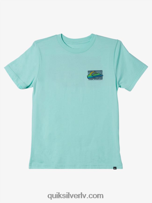 zēni Quiksilver 8-16 retro fade t-krekls pludmales stikls 88064R2124