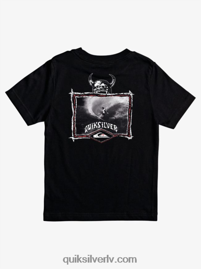 zēni Quiksilver 8-16 sērfotāju oftune t-krekls melns 88064R2177