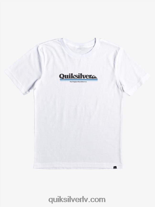 zēni Quiksilver 8-16 starp līnijām t-krekls balts 88064R2090