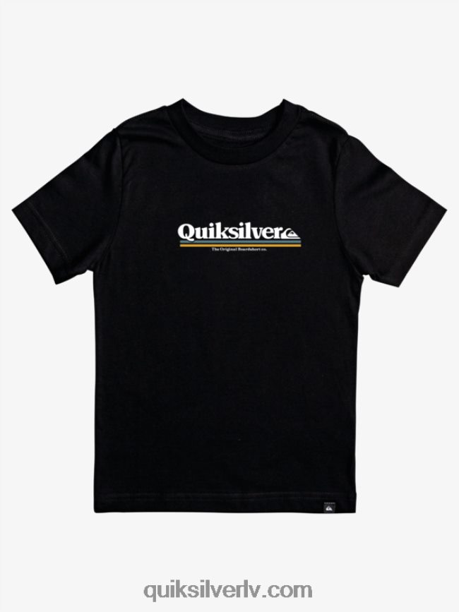 zēni Quiksilver 8-16 starp līnijām t-krekls melns 88064R2091