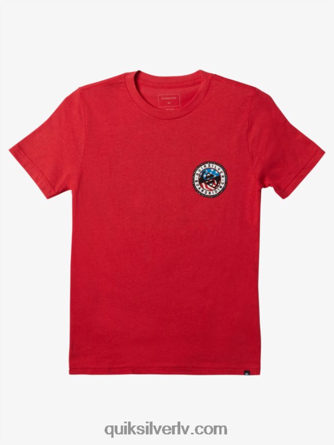 zēni Quiksilver 8-16 vasaras jautrības t-krekls augsta riska sarkans 88064R1942