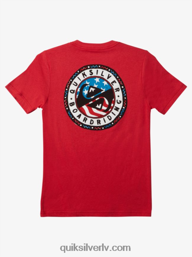 zēni Quiksilver 8-16 vasaras jautrības t-krekls augsta riska sarkans 88064R1942