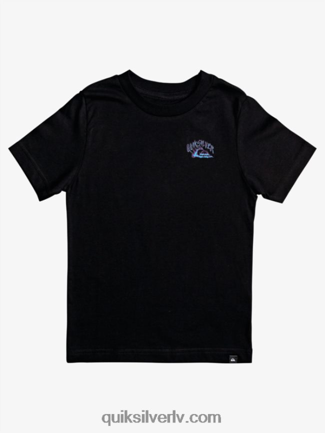 zēni Quiksilver 8-16 viļņi aizbildņa t-krekls melns 88064R2230