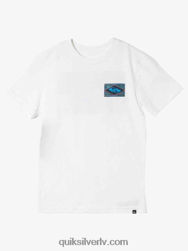 zēni Quiksilver 8-16 vibrējošs t-krekls balts 88064R1943