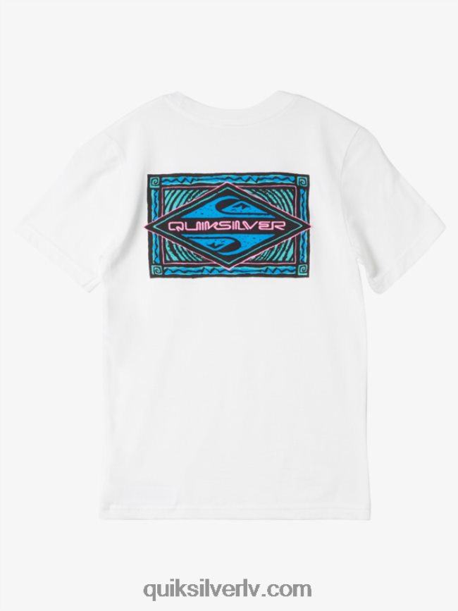 zēni Quiksilver 8-16 vibrējošs t-krekls balts 88064R1943