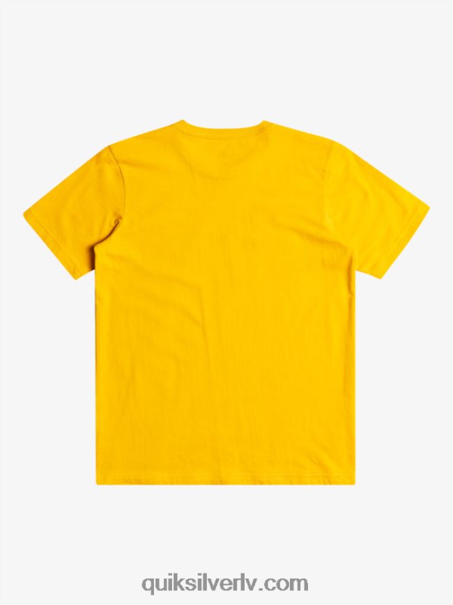 zēni Quiksilver comp logo - t-krekls zelta stienis 88064R2316