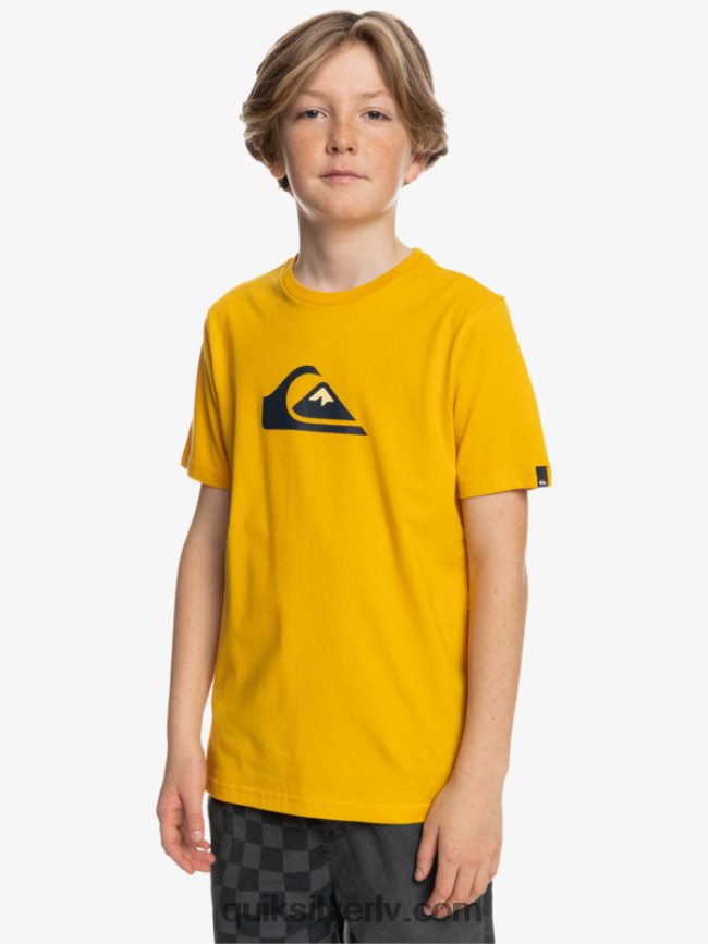 zēni Quiksilver comp logo - t-krekls zelta stienis 88064R2316