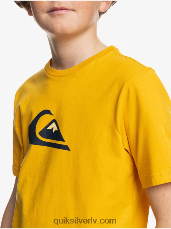 zēni Quiksilver comp logo - t-krekls zelta stienis 88064R2316
