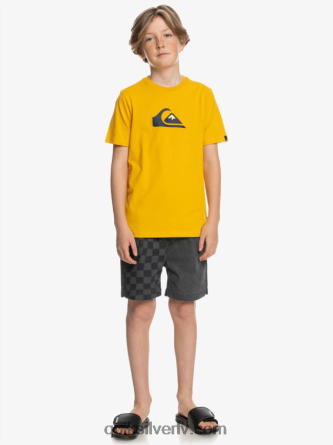 zēni Quiksilver comp logo - t-krekls zelta stienis 88064R2316