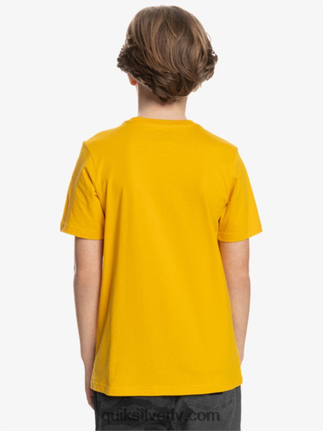 zēni Quiksilver comp logo - t-krekls zelta stienis 88064R2316