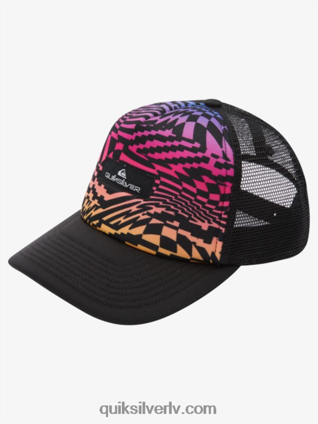 zēni Quiksilver 8-16 buzzard coop trucker cepure ugunīgs koraļļi 88064R2044